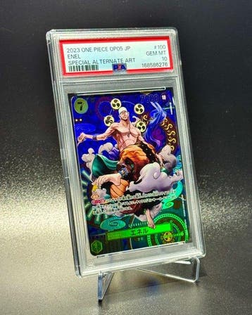 Bandai - 1 Graded card - One Piece - Enel OP05-100 Alternate, Hobby en Vrije tijd, Nieuw