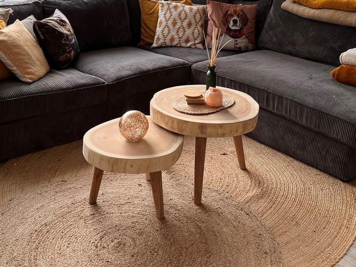 Unieke boomstam salontafels | direct leverbaar!, Maison & Meubles, Tables | Tables de salon, Enlèvement ou Envoi