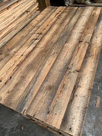 CIRCULAIR hout! BARNWOOD planken rustiek oud hout, luxe look, Doe-het-zelf en Bouw, Gebruikt, Verzenden, Vloerdelen of -planken