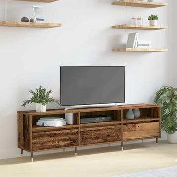 vidaXL TV Kast 150 x 30 x 45 cm Oud Hout Bewerkt hout, Huis en Inrichting, Verzenden, Nieuw