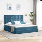 vidaXL Opslag bed met matras Donkerblauw 180 x 200 cm, Verzenden, Nieuw