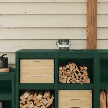 vidaXL Houtverf Groen 2,5 L Wandprint, Doe-het-zelf en Bouw, Verzenden, Nieuw