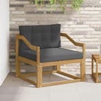 vidaXL Buiten Midden Sofa Polyester Wit, Verzenden, Nieuw