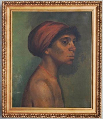 École orientaliste (XIX-XX) - Jeune homme au turban rouge