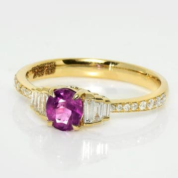 Sans prix de réserve - Bague - 14 carats GIA 0,67 ct Kashmir, Nieuw