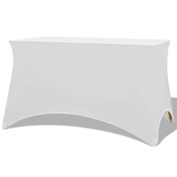 vidaXL Tafelhoes stretch wit 120x60,5x74 cm 2 st, Verzenden, Nieuw