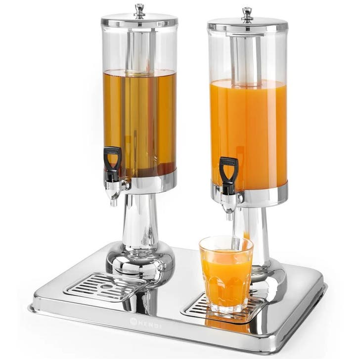Drankendispenser | RVS | 2x 3L | Passief Koelbaar |, Zakelijke goederen, Horeca | Keukenapparatuur, Nieuw in verpakking, Verzenden
