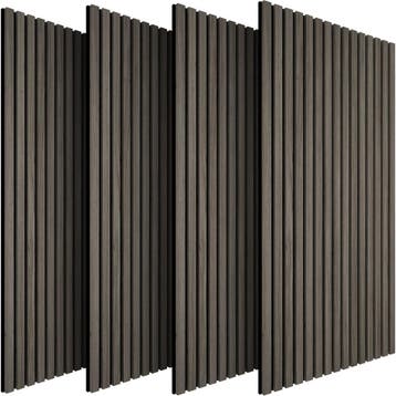 tectake Akoestische panelen Sonic Wall houtlook - eiken grij, Verzenden, Nieuw