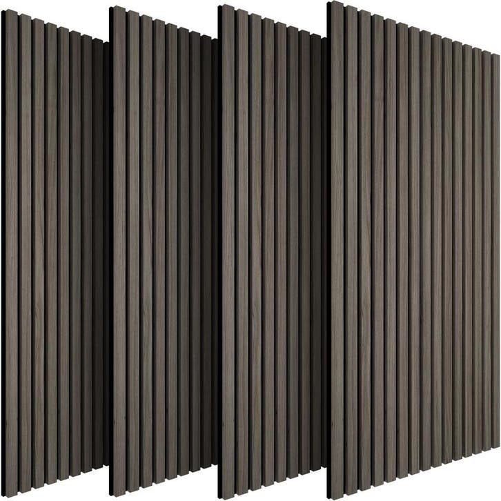 tectake Akoestische panelen Sonic Wall houtlook - eiken grij, Maison & Meubles, Bureaux, Envoi
