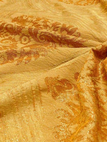 Elegante Tessuto Castello del Barro, Jacquard Oro Miele