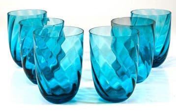 Drinkservies voor 6 - Glas, Antiek en Kunst