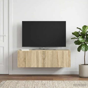 vidaXL Wandmontage TV-kast 98 x 31 x 30 cm Sonoma Eiken, Verzenden, Nieuw