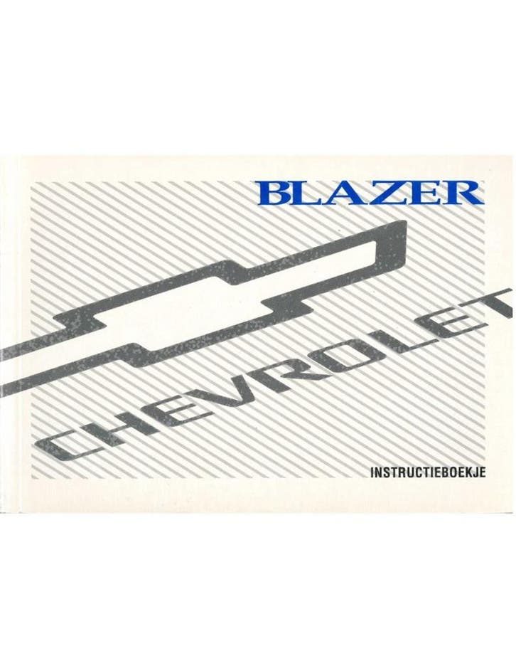 1998 CHEVROLET BLAZER INSTRUCTIEBOEKJE NEDERLANDS, Autos : Divers, Modes d'emploi & Notices d'utilisation