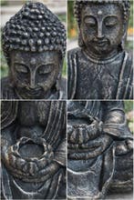 Kandelaar Lotusbloem - glasvezel en magnesium - BUDA 40 CM