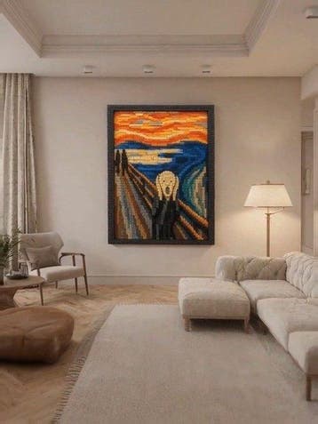 Jacob Hitt - does Lego Scream of Munch w/COA XXL, Nieuw