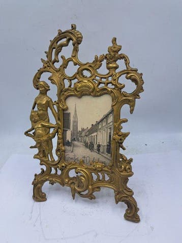 Cadre photo - Laiton - cadre photo sur pied