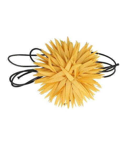 Haarband Bloem - Veter - Striklint - Geel, Bijoux, Sacs & Beauté, Beauté | Soins des cheveux