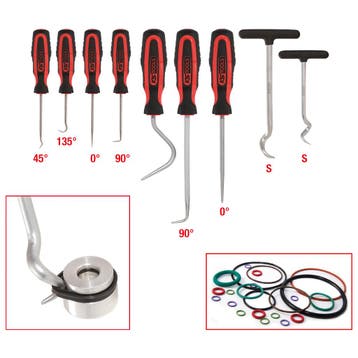 KS Tools Haken Gereedschap Set 9-delig, Verzenden