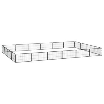 vidaXL Hondenkennel 20 panelen 100x50 cm gepoedercoat staal, Verzenden