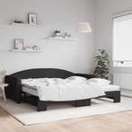 vidaXL Slaapbank met onderschuifbed en matrassen 100x200 cm, Huis en Inrichting, Slaapkamer | Bedden, Verzenden, Nieuw