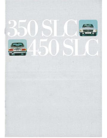 1973 MERCEDES BENZ SLC BROCHURE DUITS, Ophalen of Verzenden