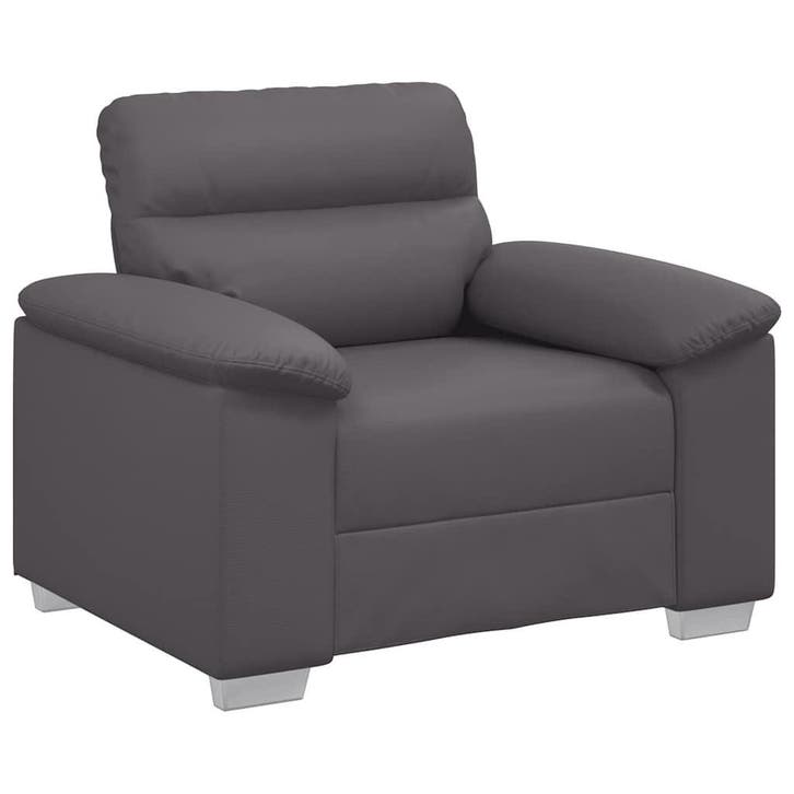Fauteuil Grijs Kunstleer | Tweede Kansje | OP = OP, Maison & Meubles, Fauteuils, Envoi