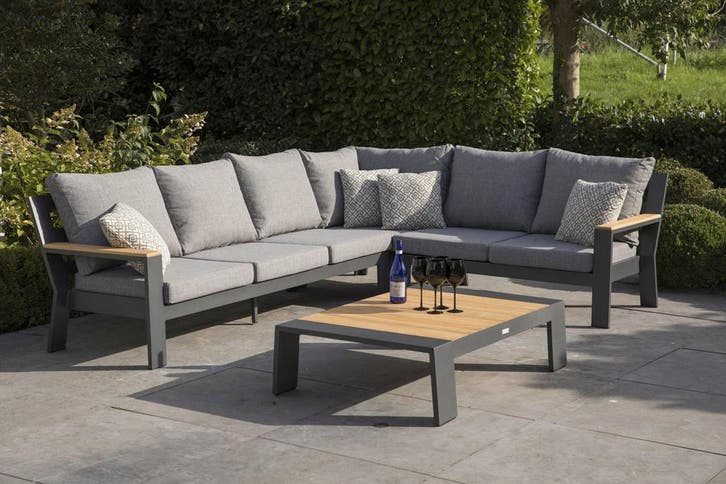 Exotan Valerie hoekbank antraciet rechts SALE |, Tuin en Terras, Tuinsets en Loungesets