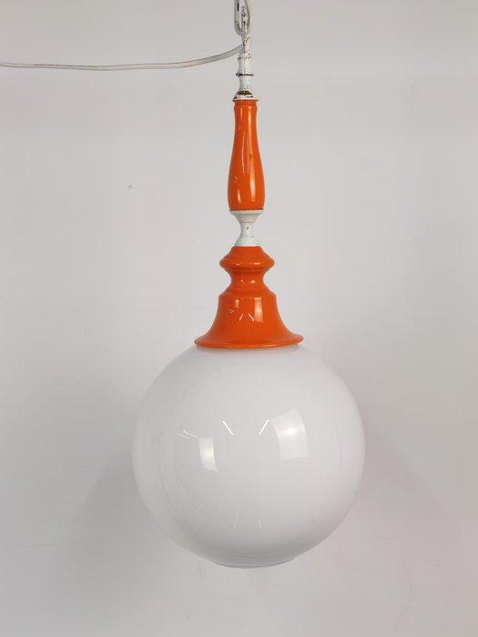Plafondlamp - Opaline glas - Space Age oranje lamp, Antiek en Kunst, Antiek | Verlichting