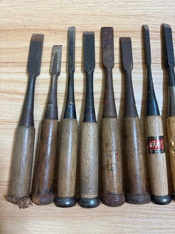 Outil de travail - Ensemble de 10 ciseaux à bois4-9