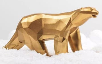 Richard Orlinski (1966) - Ours Pompon x Orlinski Or Edition