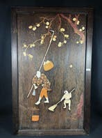 Paneel - Hout, Been - Japan - Meiji periode (1868-1912)