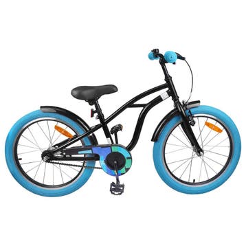 vidaXL Kinderfiets 18 Inch voor 5-7 jaar oud Zwart, Verzenden