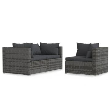 3-delige Loungeset - Retour deal, weg is weg!, Verzenden, 3 zitplaatsen, Zo goed als nieuw, Loungeset
