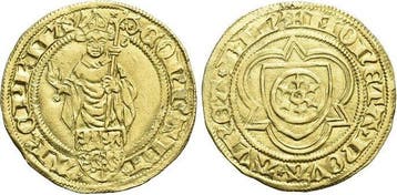 Goud-gulden o Jahr 1426 Mainz-erzbistum Konrad Iii zu Dha..., Verzenden, België