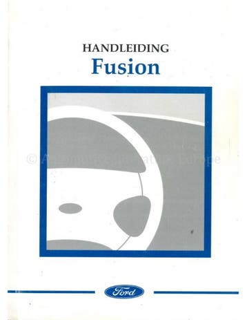 2003 FORD FUSION INSTRUCTIEBOEKJE NEDERLANDS, Auto diversen