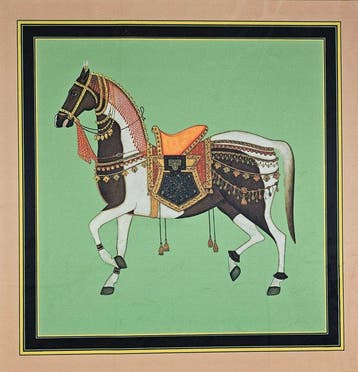 Decoratief paardenpaneel Chevalier van fluweel - 140x140