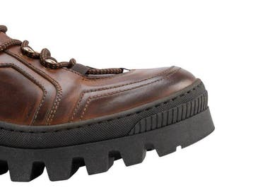 TESTONI - 8 UK - 42 IT - Sneaker Oxford Antique Calf Caramel
