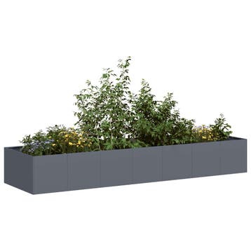 vidaXL Plantenbak 280x80x40 cm staal antracietkleurig, Verzenden