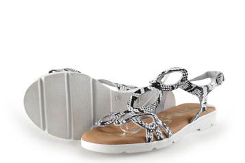 Oh My Sandals Sandalen in maat 36 Zilver, Kleding | Dames, Schoenen, Overige kleuren, Verzenden, Sandalen of Muiltjes, Zo goed als nieuw