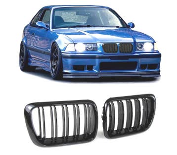 DOUBLE CALANDRE BMW E36 91-96 NOIR BRILLANT, Verzenden