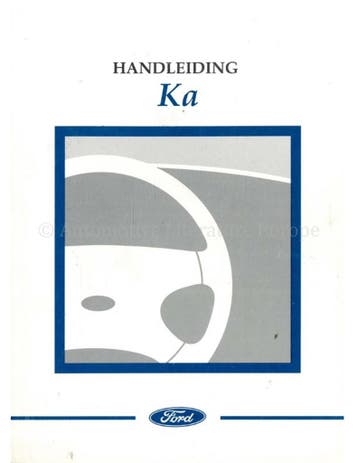 2002 FORD KA INSTRUCTIEBOEKJE NEDERLANDS, Auto diversen