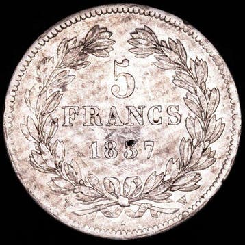 France. Louis Philippe I. 5 Francs 1837-W, Lille (Sans prix
