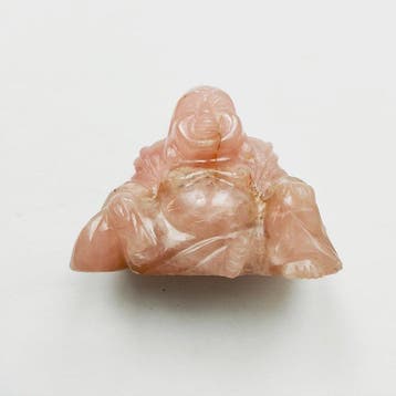 Chinees Rose Quartz Po Taj Zittende Boeddha Kralen Talisman