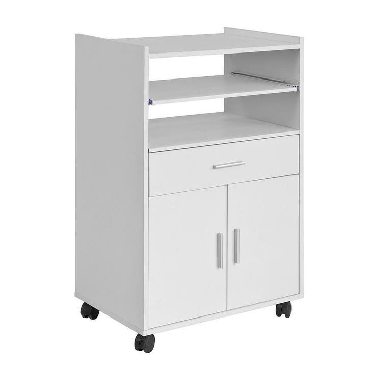2dekans | SoBuy Keukenkast met Wielen - 1 Lade en 2 Deuren -, Huis en Inrichting, Keuken | Keukenbenodigdheden, Ophalen of Verzenden