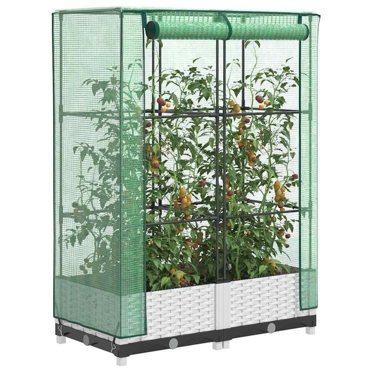 vidaXL Plantenbak verhoogd met kashoes 80x40x123 cm, Tuin en Terras, Bloempotten, Nieuw, Verzenden