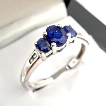 Zonder minimumprijs - Harry Ivens - Ring Zilver - Blauwe, Nieuw