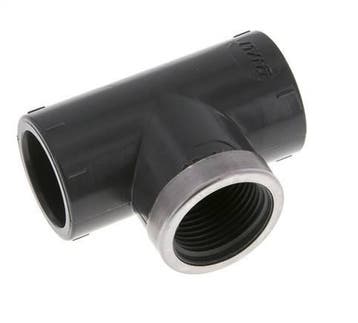 Raccord en T PVC Douille femelle 25 mm x femelle Rp3/4, Verzenden