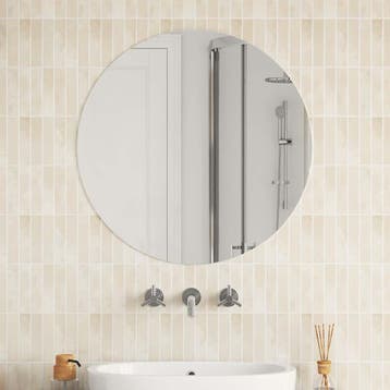 vidaXL Wandspiegel rond 70 cm glas, Verzenden, Nieuw