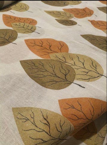 Pregiata canapa vintage anni 70 - motivo foliage -