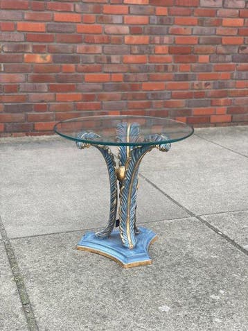 Chelini - Table dappoint - Verre, Bois - Table d’appoint